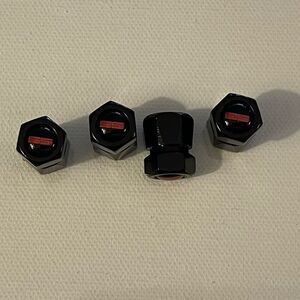 SS Super Sport Valve Stem Caps in Black Set of 4 NWT